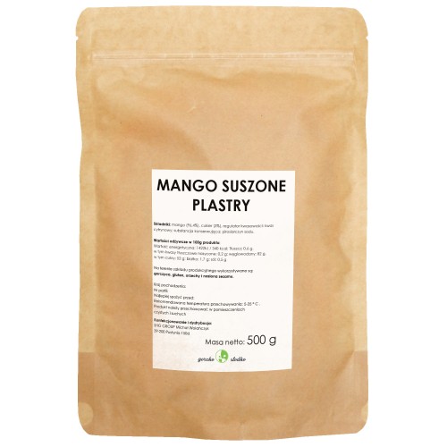 Mango suszone w plastrach z dodatkiem cukru 500g